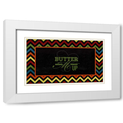 Butter Me Up White Modern Wood Framed Art Print with Double Matting by Studio, Sd Graphics