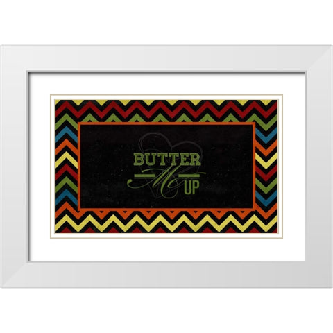 Butter Me Up White Modern Wood Framed Art Print with Double Matting by Studio, Sd Graphics