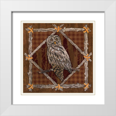 Elements of Nature I White Modern Wood Framed Art Print with Double Matting by Baliko, Linda