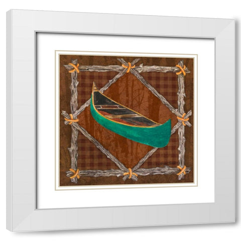 Elements of Nature IV White Modern Wood Framed Art Print with Double Matting by Baliko, Linda