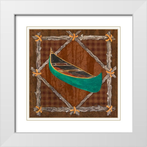 Elements of Nature IV White Modern Wood Framed Art Print with Double Matting by Baliko, Linda