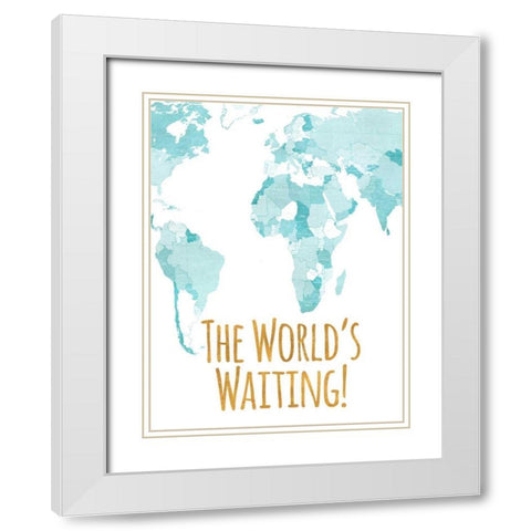 The Worlds Waiting White Modern Wood Framed Art Print with Double Matting by Studio, Sd Graphics