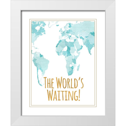 The Worlds Waiting White Modern Wood Framed Art Print with Double Matting by Studio, Sd Graphics