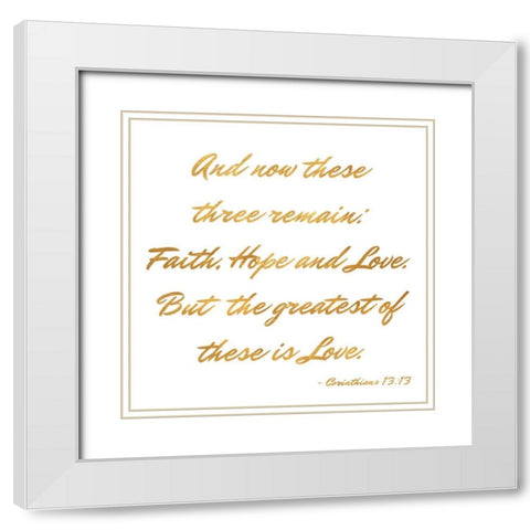 Three Remain White Modern Wood Framed Art Print with Double Matting by Studio, Sd Graphics