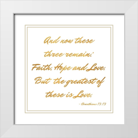 Three Remain White Modern Wood Framed Art Print with Double Matting by Studio, Sd Graphics