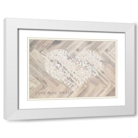 Love You Madly Rectangle White Modern Wood Framed Art Print with Double Matting by Medley, Elizabeth