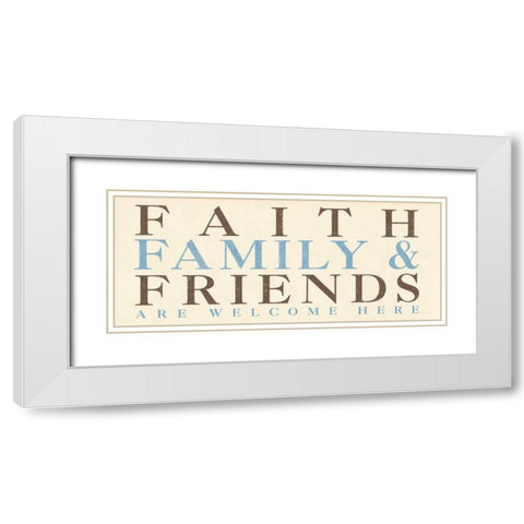 Family Phrase I White Modern Wood Framed Art Print with Double Matting by SD Graphics Studio