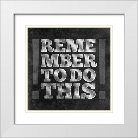 Productive Day Border I White Modern Wood Framed Art Print with Double Matting by Sundance Studio