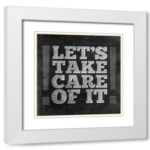 Productive Day Border II White Modern Wood Framed Art Print with Double Matting by Sundance Studio