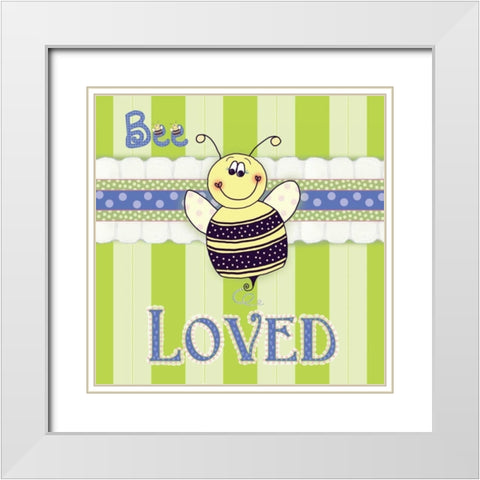 Bee III White Modern Wood Framed Art Print with Double Matting by Metz, Andi