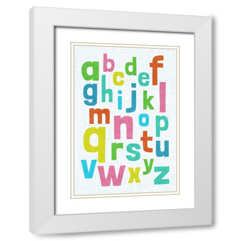 Alphabet of Colors I White Modern Wood Framed Art Print with Double Matting by Studio, Sd Graphics