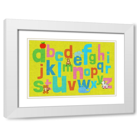 Alphabet of Colors II White Modern Wood Framed Art Print with Double Matting by Studio, Sd Graphics