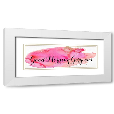 Beautiful and Gorgeous II White Modern Wood Framed Art Print with Double Matting by SD Graphics Studio