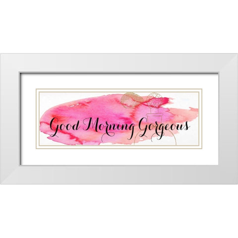 Beautiful and Gorgeous II White Modern Wood Framed Art Print with Double Matting by SD Graphics Studio