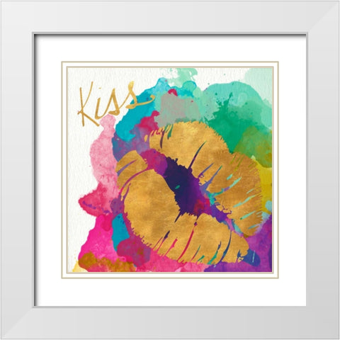 Watercolor Icons III White Modern Wood Framed Art Print with Double Matting by SD Graphics Studio