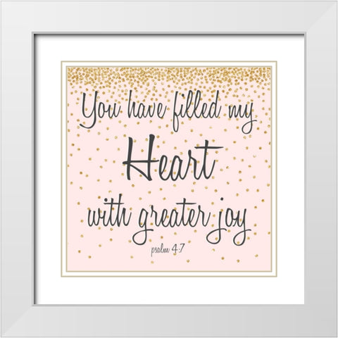 Marry Hearts I White Modern Wood Framed Art Print with Double Matting by Studio, Sd Graphics