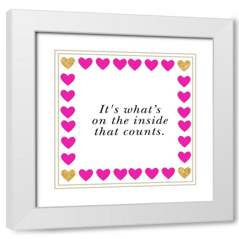 Valetines Forever White Modern Wood Framed Art Print with Double Matting by Studio, Sd Graphics