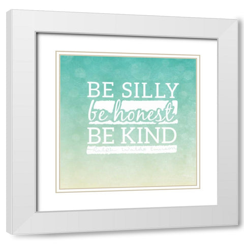 Grateful and Kind II White Modern Wood Framed Art Print with Double Matting by SD Graphics Studio