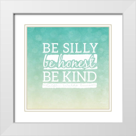 Grateful and Kind II White Modern Wood Framed Art Print with Double Matting by SD Graphics Studio