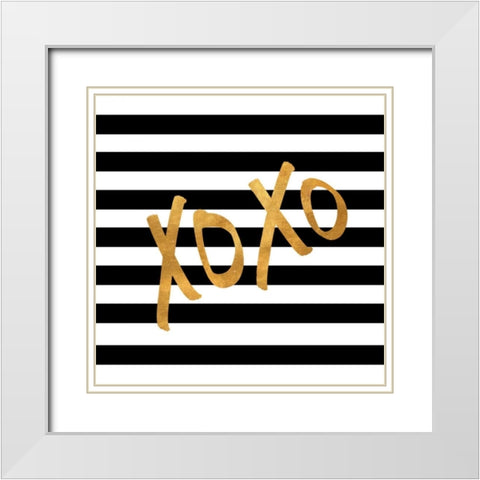 Valentines Stripes III White Modern Wood Framed Art Print with Double Matting by Studio, Sd Graphics