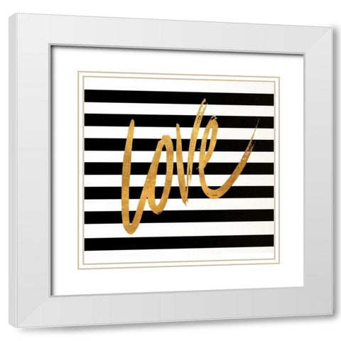 Valentines Stripes IV White Modern Wood Framed Art Print with Double Matting by Studio, Sd Graphics