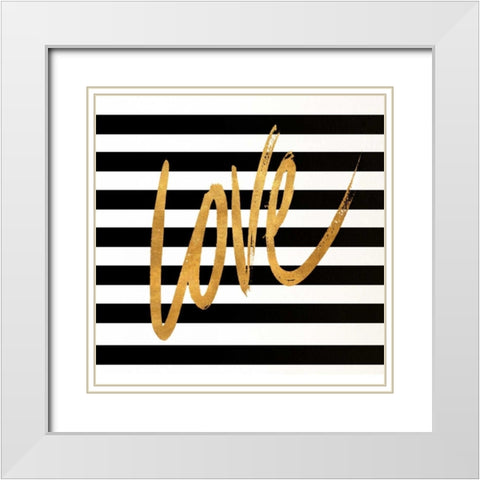 Valentines Stripes IV White Modern Wood Framed Art Print with Double Matting by Studio, Sd Graphics