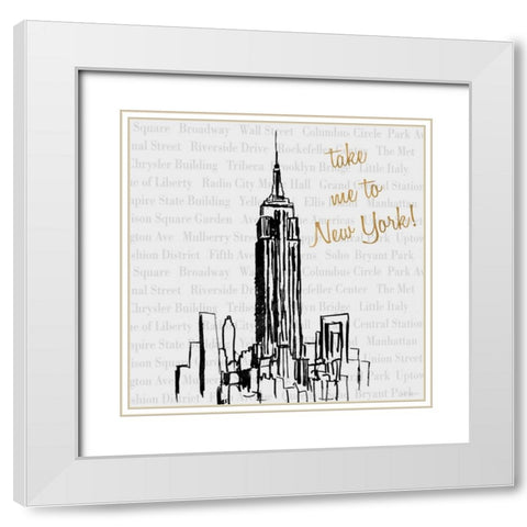 Travel Pack I White Modern Wood Framed Art Print with Double Matting by Biscardi, Nicholas