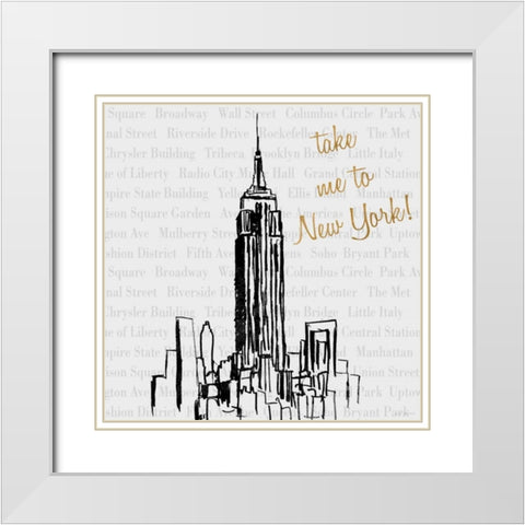 Travel Pack I White Modern Wood Framed Art Print with Double Matting by Biscardi, Nicholas