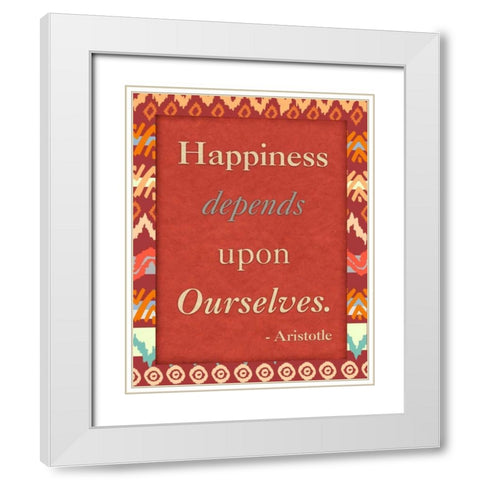 Happiness Ourselves White Modern Wood Framed Art Print with Double Matting by Biscardi, Nicholas