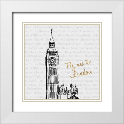 Travel Pack IV White Modern Wood Framed Art Print with Double Matting by Biscardi, Nicholas
