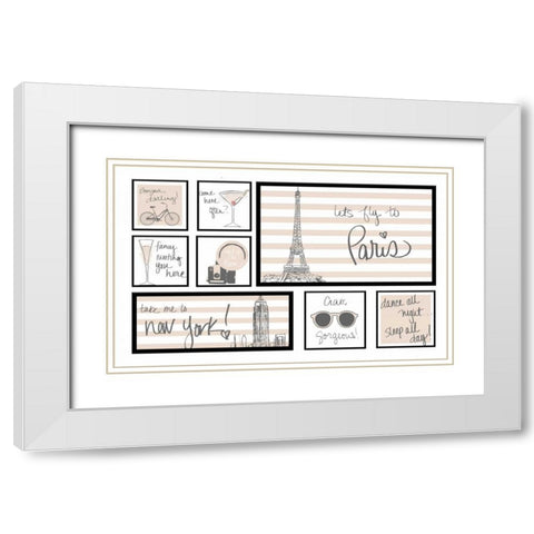 Travel Pack Neutral White Modern Wood Framed Art Print with Double Matting by Biscardi, Nicholas