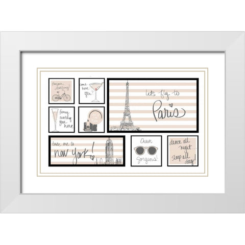 Travel Pack Neutral White Modern Wood Framed Art Print with Double Matting by Biscardi, Nicholas