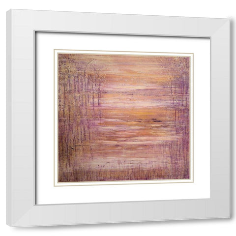 Through the Years White Modern Wood Framed Art Print with Double Matting by Mercado, M.