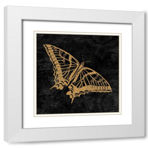 Elegant Paris Gold V White Modern Wood Framed Art Print with Double Matting by Baliko, Linda