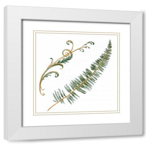 Floral I White Modern Wood Framed Art Print with Double Matting by Baliko, Linda