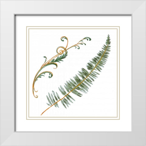 Floral I White Modern Wood Framed Art Print with Double Matting by Baliko, Linda