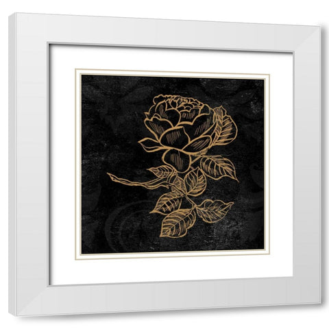 Elegant Paris Gold VI White Modern Wood Framed Art Print with Double Matting by Baliko, Linda