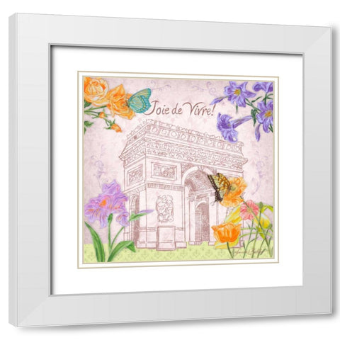 Parisian Meadow II White Modern Wood Framed Art Print with Double Matting by Baliko, Linda