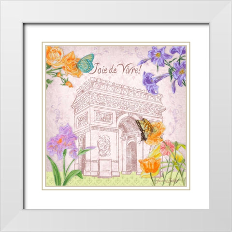 Parisian Meadow II White Modern Wood Framed Art Print with Double Matting by Baliko, Linda