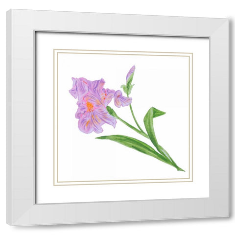 Floral VI White Modern Wood Framed Art Print with Double Matting by Baliko, Linda