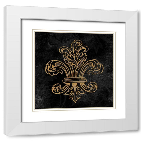 Elegant Paris Gold II White Modern Wood Framed Art Print with Double Matting by Baliko, Linda