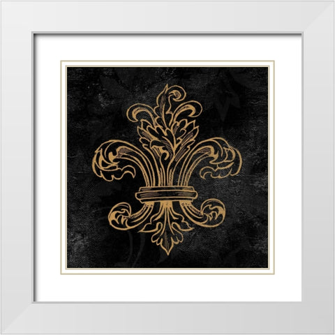 Elegant Paris Gold II White Modern Wood Framed Art Print with Double Matting by Baliko, Linda