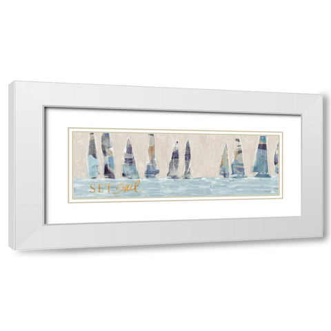 Sailing Inspiration I White Modern Wood Framed Art Print with Double Matting by Meneely, Dan