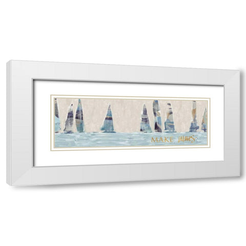 Sailing Inspiration II White Modern Wood Framed Art Print with Double Matting by Meneely, Dan