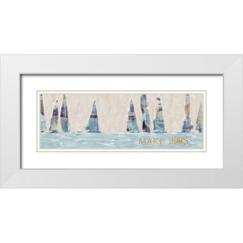 Sailing Inspiration II White Modern Wood Framed Art Print with Double Matting by Meneely, Dan