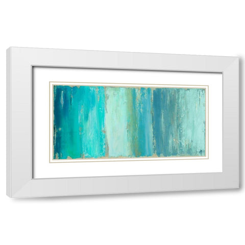 The Blue Palette White Modern Wood Framed Art Print with Double Matting by Pinto, Patricia