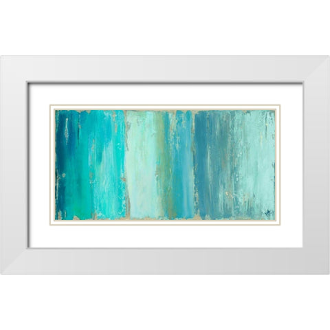 The Blue Palette White Modern Wood Framed Art Print with Double Matting by Pinto, Patricia