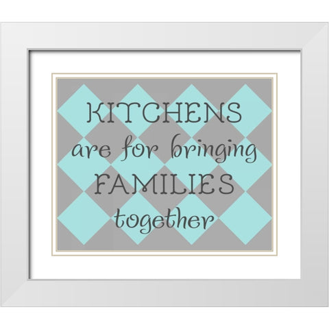 Family Kitchen White Modern Wood Framed Art Print with Double Matting by Studio, Sd Graphics