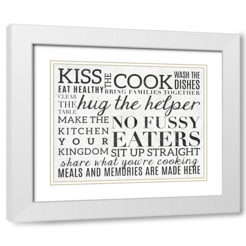 Kitchen Rules II White Modern Wood Framed Art Print with Double Matting by Studio, Sd Graphics
