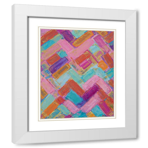 Golden Internodes I White Modern Wood Framed Art Print with Double Matting by Coolick, Ann Marie